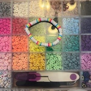 DIY clay bead bracelet